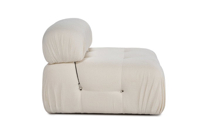 Atelier Del Sofa Sofá de 1 Plaza Bubble O1 Beige, Estructura Madera de Haya, Tejido Poliéster, Comodidad y Diseño Elegante